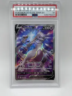 Pokemon Mewtwo V PSA 10 GEM MINT SWSH229 Pokemon Go Elite Trainer Box Promo 229 - Image 1