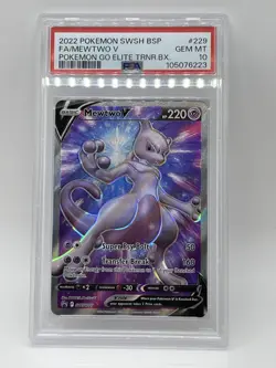Pokemon Mewtwo V PSA 10 GEM MINT SWSH229 Pokemon Go Elite Trainer Box Promo 229 - Image 4