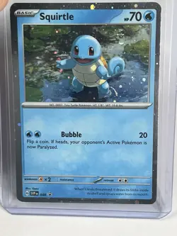 HD Swirl Cosmos Holo Squirtle 048 - Pokemon 151 Black Star Promo (3) - Image 1