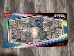 Pokemon TCG Prismatic Evolutions Lucario Ex + Tyranitar Ex Premium Collection - Image 1