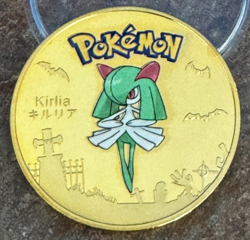KIRLIA Gold Coin - Pokemon Coin 18K Gold Plated - Exclusive Rare Design - Image 1