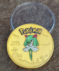KIRLIA Gold Coin - Pokemon Coin 18K Gold Plated - Exclusive Rare Design - Image 3