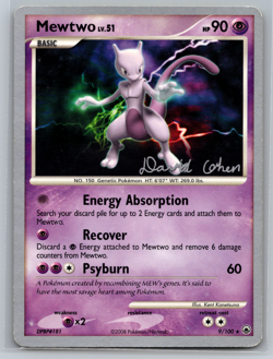 Mewtwo 9/100 Majestic Dawn Holo David Cohen Pokemon World Championship 2009 MP - Image 1