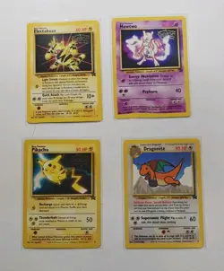 Set Of 4 POKEMON FIRST MOVIE PROMO 1999 Electabuzz Mewtwo Pikachu Dragonite - Image 1