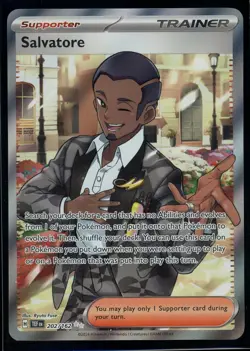 Salvatore - 202/162 Ultra Rare Full Art Trainer Temporal Forces Pokemon TCG - Image 1