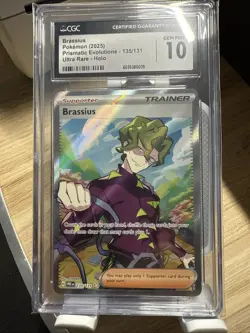Pokemon Brassius 135/131 Prismatic Evolutions CGC Gem Mint 10 - Image 1