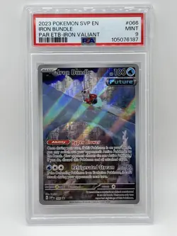 Pokemon Iron Bundle 066 PSA 9 MINT Paradox Rift ETB Iron Valiant Promo SVP EN - Image 3
