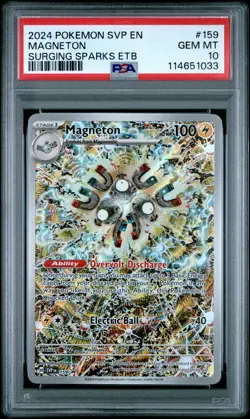 2024 POKEMON SVP EN-SV BLACK STAR PROMO #159 MAGNETON PSA 10 - Image 1