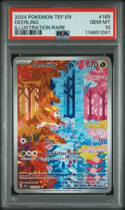 2024 POKEMON TEF EN-TEMPORAL FORCES ILLUSTRATION RARE #165 DEERLING PSA 10 - Image 1