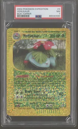 Pokemon Expedition Reverse Holo Foil Box Topper Venusaur 4/12 PSA 7 - Image 1