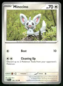 Minccino - 136/162 Common Normal NM Pokemon SV05: Temporal Forces - Image 1
