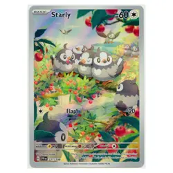 2023 Pokemon Starly Scarlet & Violet Base Set Illustration Rare #221/198 NM - Image 1