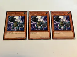 3X Gogogo Golem GENF-EN002 x3 Yugioh Yu Gi Oh! 3 Playset - Image 1