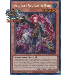 Yugioh! 1x Emilia Dance Priestess of the Nekroz BLMM-EN025 Secret Rare 1st Ed NM - Image 1