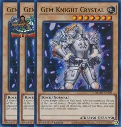 Yugioh! 3x Gem-Knight Crystal BLMM-EN100 Ultra Rare 1st Ed NM - Image 1