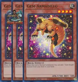 Yugioh! 3x Gem-Armadillo BLMM-EN108 Ultra Rare 1st Ed NM - Image 1