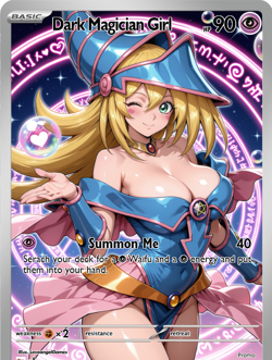 LoveangelGames-Season 2- Custom Card- Waifu Universe- Dark Magician Girl- Summon - Image 1