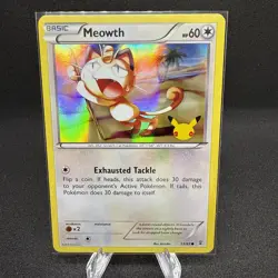 Meowth 53/83 Generations - 20th Anniversary Stamp Promo Pokemon TCG Card NM - Image 1