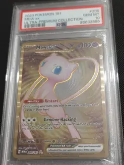 Pokemon TCG Mew ex 151 UPC Gold Metal Promo Card 205/165 PSA 10 GEM MT - Image 1