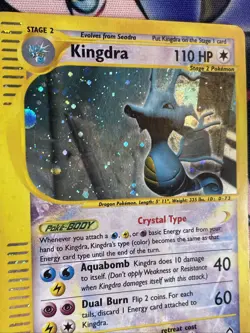 Kingdra 148/147 Aquapolis Holo Secret Rare Vintage Crystal Pokemon TCG Card LP - Image 5