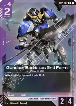 Gundam Barbatos 2nd Form Alternate Art Foil - ST05-002 NM - Gundam TCG Card Game - Image 1