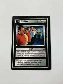 Star Trek CCG Dilemma Lineup Black Boarder Card - Image 1