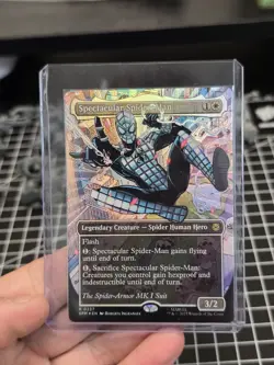 MTG Spectacular Spider-Man #0237 Borderless Textured Foil Marvel's Spider-Man NM - Image 1