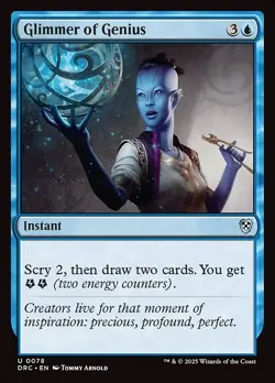 Glimmer of Genius Commander: Aetherdrift NM MTG Non-Foil - Image 1