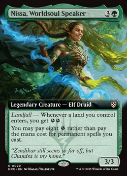 Nissa, Worldsoul Speaker (Extended Art) Commander: Aetherdrift NM MTG Non-Foil - Image 1