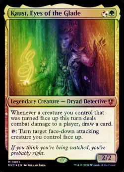 Kaust, Eyes of the Glade Commander: Murders at Karlov Manor NM MTG Foil - Image 1