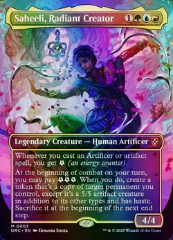 Saheeli, Radiant Creator (Borderless) Commander: Aetherdrift NM MTG Foil - Image 1