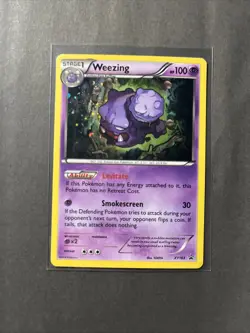 Pokemon TCG XY Weezing XY163 Black Star Promo Cosmos Holo Double Swirl LP/NM! - Image 1