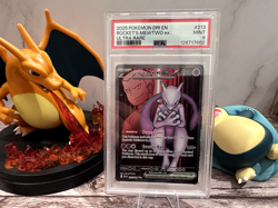 Pokemon TCG Team Rocket's Mewtwo ex 213/182 Sv10: Destined Rivals Holo PSA 9 - Image 1