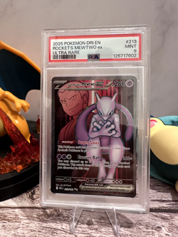 Pokemon TCG Team Rocket's Mewtwo ex 213/182 Sv10: Destined Rivals Holo PSA 9 - Image 2