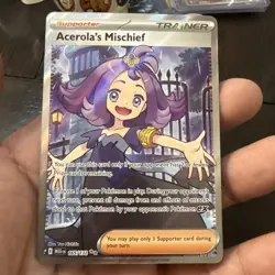 Acerola's Mischief 165/132 Me01: Mega Evolution Ultra Rare Holo Pokemon TCG NM - Image 1