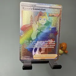 Pokemon Chilling Reign Karen's Conviction 216/198 Rainbow Secret Rare Full Art - Image 2