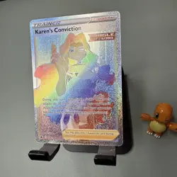 Pokemon Chilling Reign Karen's Conviction 216/198 Rainbow Secret Rare Full Art - Image 3