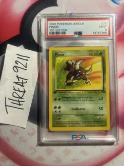PSA 9 Pinsir 25/64 Jungle First Edition Pokemon Card - Image 1