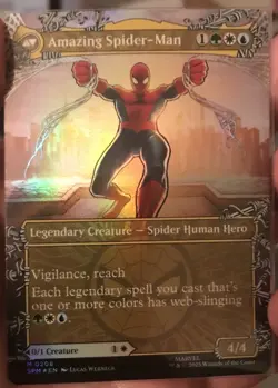 Peter Parker (0208) (Borderless) Marvel's Spider-Man Foil Amazing Spider-Man Nm - Image 2
