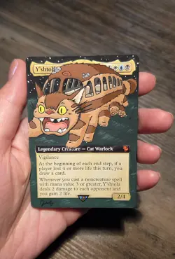 MTG Hand Painted Alter: Studio Ghibli's Catbus as Y'shtola Night's Blessed - Image 1