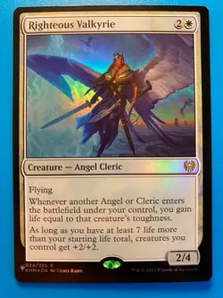 MTG 1x FOIL Righteous Valkyrie # 24 The List - Kaldheim Magic Gathering x1 NM - Image 1