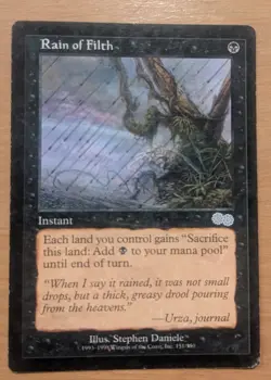 MTG Rain of Filth URZA'S SAGA NM BLACK UNCOMMON Magic the Gathering - Image 3