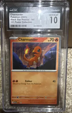 Pokemon Charmander #047 Cosmos Holo Black Star Promo 2023 - CGC 10 Gem Mint - Image 1