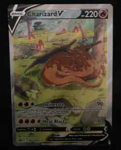 Pokemon Charizard V Alternate Art SWSH260 Promo Sleeping LP - Image 1