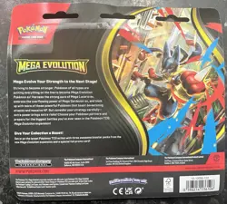 Pokemon TCG: Mega Evolution *** 3 Pack - Blister *** Psyduck - Factory Sealed! - Image 2
