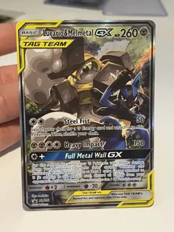Pokemon Sun and Moon LUCARIO & MELMETAL GX Tag Team Alternate Art Promo #SM192 - Image 1
