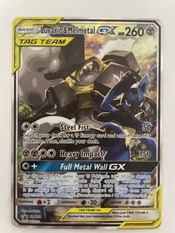Pokemon Sun and Moon LUCARIO & MELMETAL GX Tag Team Alternate Art Promo #SM192 - Image 2