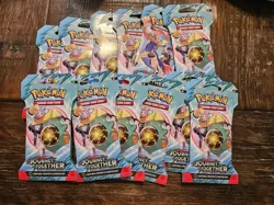 Pokemon TCG: Scarlet and Violet Journey Together- Lot Of 12 Booster Pack Sleeved - Image 1