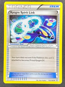Pokemon Kyogre Spirit Link 132/160 PRC Primal Clash NM - Image 1