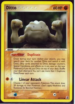 2005 POKEMON DITTO (Geodude) 62/113 Ex DELTA SPECIES -REGULAR - NM/M (DG8) - Image 1